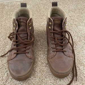 Men’s brown leather vans